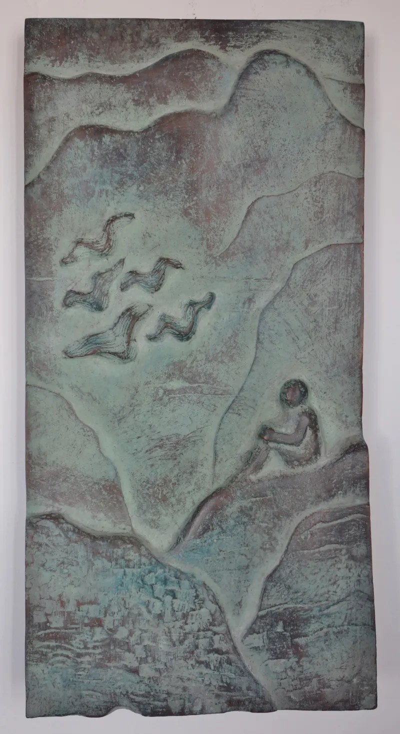På berget II,
brons, 60x30x7 cm,
2016