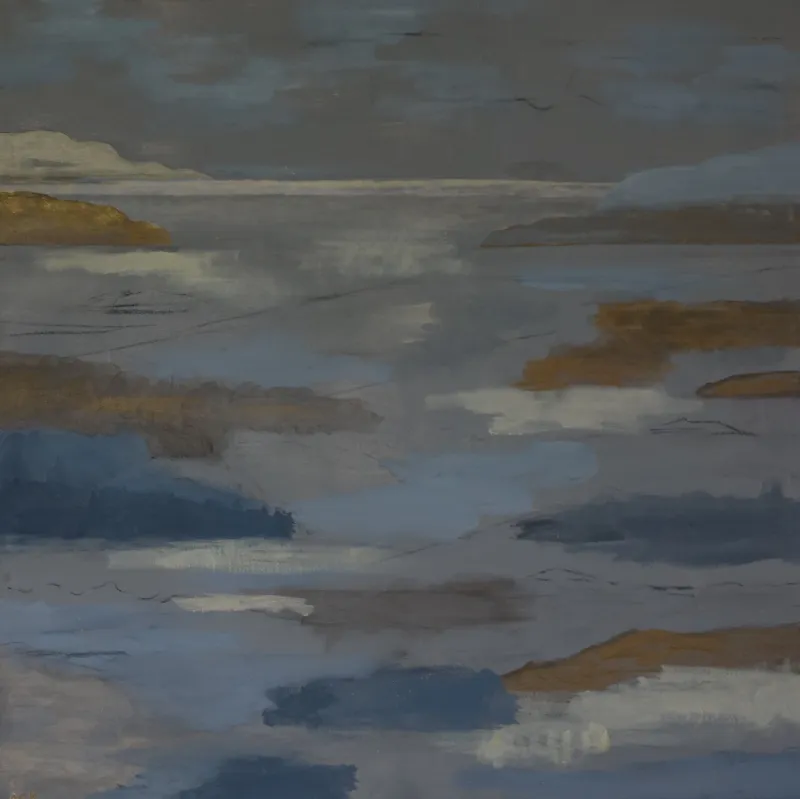 Horisont I,
akryl på duk.
80x80 cm. 2019
